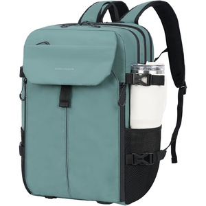 KROSER Travel Backpack for men, Laptop Carry On Backpack Flight Approved | 17.3 inch Laptop , Computer Bag Casual Daypack for Weekender Business Hiking, Can accommodate basketball-Desert(Green-17.3)
