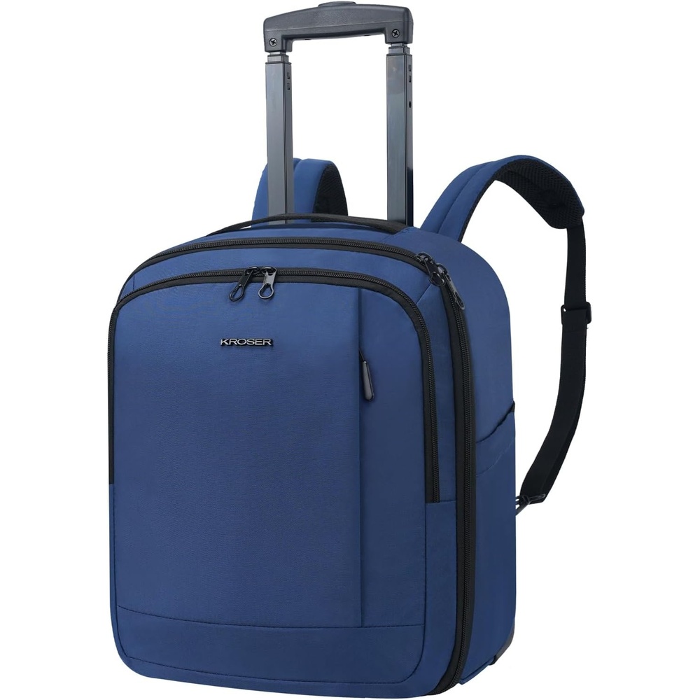 image:imageKROSER Carry On Underseat 16inch Underseater Suitcase for Men GreyHaze Blue