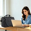 KROSER 17.3 Inch Laptop Computer Briefcase, Water-Repellent Messenger Bag(Black/Blue)