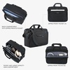 KROSER 17.3 Inch Laptop Computer Briefcase, Water-Repellent Messenger Bag(Black/Blue)