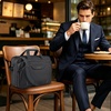 KROSER 17.3 Inch Laptop Computer Briefcase, Water-Repellent Messenger Bag(Black/Grey)