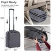 KROSER Carry On Underseat, 16-inch Underseater Suitcase for Men, Grey(Grey)