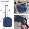 KROSER Carry On Underseat, 16-inch Underseater Suitcase for Men, Grey(Haze Blue)