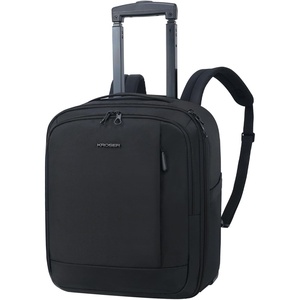 KROSER Carry On Underseat, 16-inch Underseater Suitcase for Men, Grey(Black)