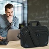 KROSER 17.3 Inch Laptop Briefcase, Computer Bag,Messenger Shoulder Bag(Black/Blue)
