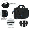 KROSER 17.3 Inch Laptop Briefcase, Computer Bag,Messenger Shoulder Bag(Black/Blue)