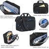 KROSER 17.3 Inch Laptop Briefcase, Computer Bag,Messenger Shoulder Bag(Black/Grey)