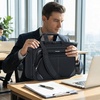 KROSER 17.3 Inch Laptop Briefcase, Computer Bag,Messenger Shoulder Bag(Black/Grey)