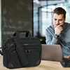 KROSER 17.3 Inch Laptop Briefcase, Computer Bag,Messenger Shoulder Bag(Black/Red)
