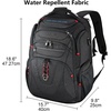 KROSER Travel Laptop Backpack 18.4 Inch XXXL Computer Backpack for Men(Black)