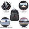 KROSER Travel Laptop Backpack 18.4 Inch XXXL Computer Backpack for Men(Black)