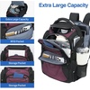 KROSER Travel Laptop Backpack 18.4 Inch XXXL Computer Backpack for Men(Black/Burgundy)