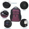 KROSER Travel Laptop Backpack 18.4 Inch XXXL Computer Backpack for Men(Black/Burgundy)