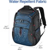 KROSER Travel Laptop Backpack 18.4 Inch XXXL Computer Backpack for Men(Black/Haze Blue)