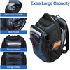 KROSER Travel Laptop Backpack 18.4 Inch XXXL Computer Backpack for Men(Black/Haze Blue)