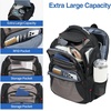 KROSER Travel Laptop Backpack 18.4 Inch XXXL Computer Backpack for Men(Black/Light Browm)