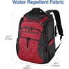 KROSER Travel Laptop Backpack 18.4 Inch XXXL Computer Backpack for Men(Black/Red)