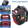 KROSER Travel Laptop Backpack 18.4 Inch XXXL Computer Backpack for Men(Black/Red)