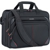 KROSER 17.3 Inch Laptop Briefcase, Computer Bag,Messenger Shoulder Bag(Black/Red)